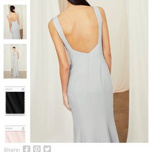 Amsale joelle long ivory dress